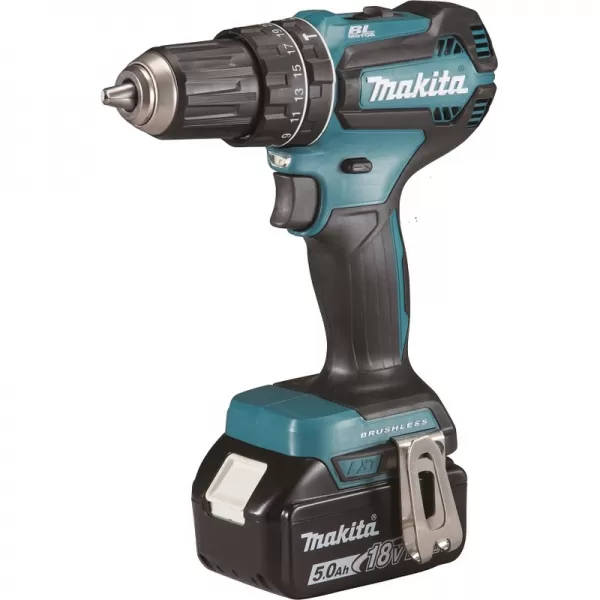 Aku bezuhlíkový příklepový šroubovák Li-ion LXT 18V/2x5,0 Ah Makita DHP485RTJ