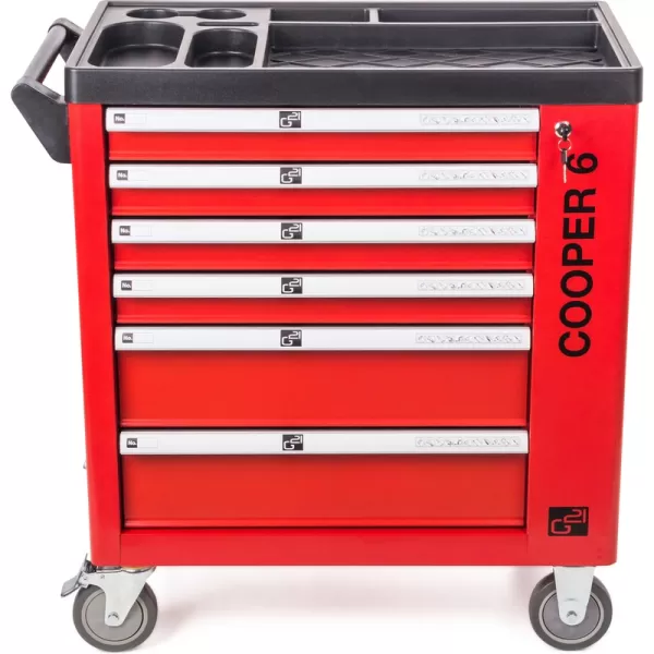 Dílenský vozík G21 Cooper 6, červený 6350403