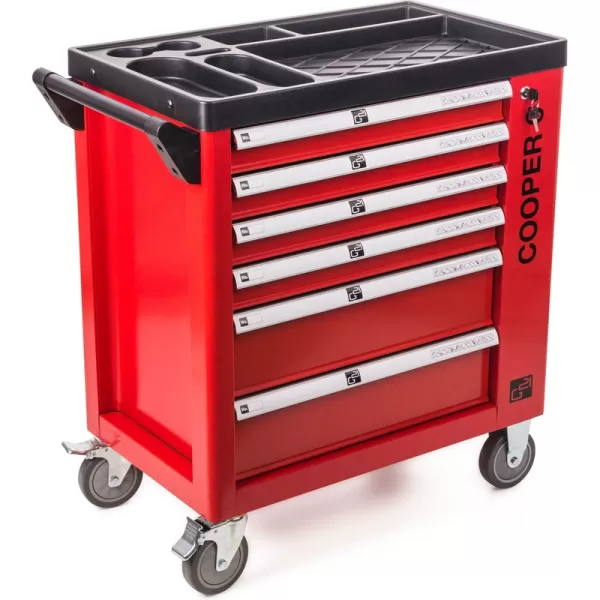 Dílenský vozík G21 Cooper 6, červený 6350403
