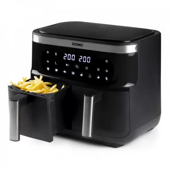Dvojitá horkovzdušná fritéza 4 l DOMO Dvojitá horkovzdušná fritéza 4 l DOMO DO537FR
