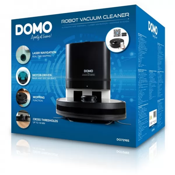 Robotický vysavač s čistící stanicí a mopem DOMO DO7298S