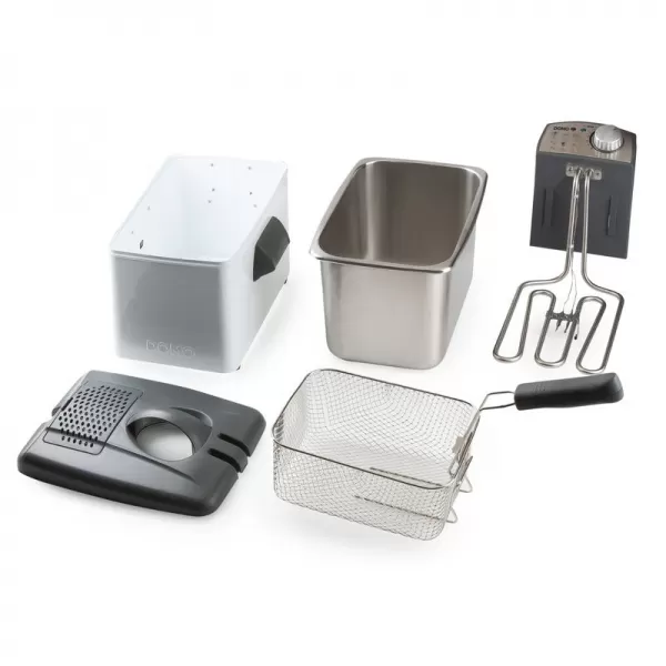 Fritéza nerezová bílá DOMO DO519FR