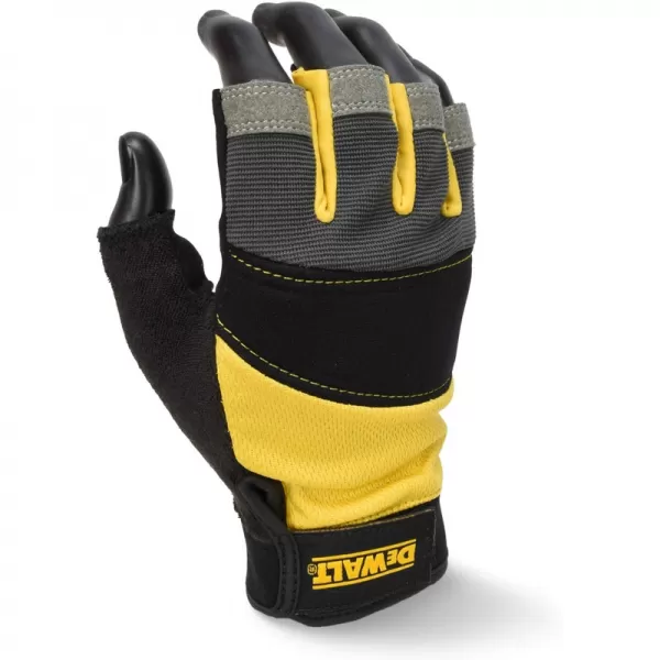 Pracovní černé rukavice s půl prsty DeWALT DPG213L