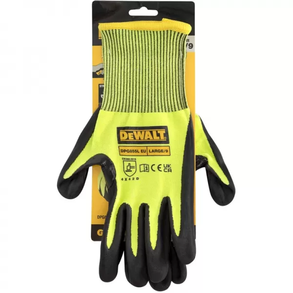 Pracovní protiprořezové rukavice reflexní DPG855L DEWALT