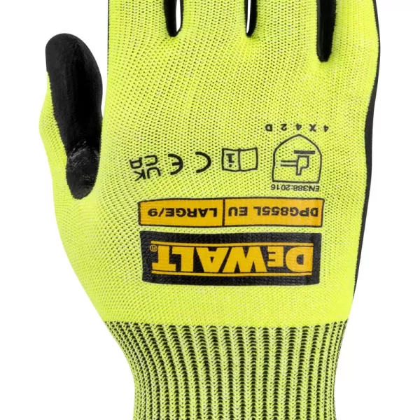 Pracovní protiprořezové rukavice reflexní DPG855L DEWALT