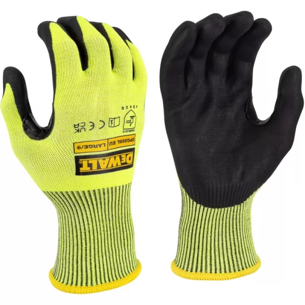 Pracovní protiprořezové rukavice reflexní DeWALT DPG855M