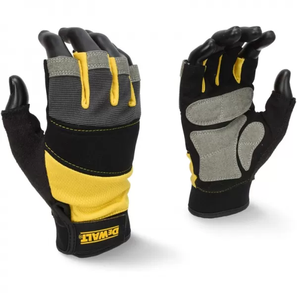 Pracovní černé rukavice s půl prsty DeWALT DPG213L