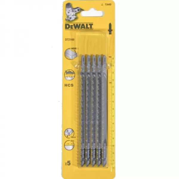 Pilový plátek na dřevo do 100mm přímý řez pro přímočaré pily 152mm 5ks DeWALT DT2169
