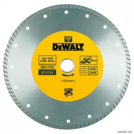 Dia kotouč Turbo profi ze slinutých karbidů na suché řezání 230x22,2mm DeWALT DT3732