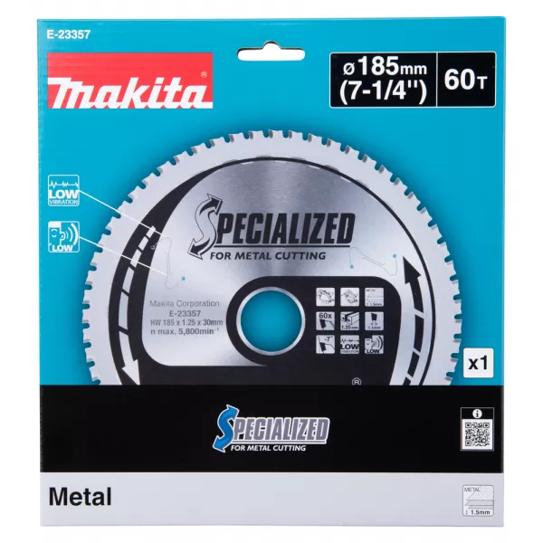 Kotouč pilový ocel TCT 185x1.25x30mm 60Z Makita E-23357