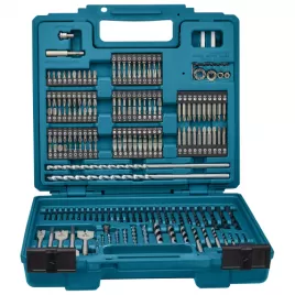 Sada vrtáků a bitů 256 ks v plastovém kufru Makita E-11689