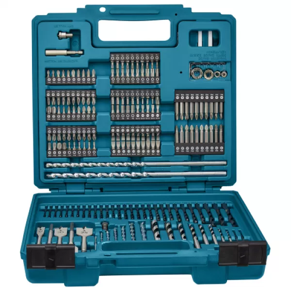 Sada vrtáků a bitů 256 ks v plastovém kufru Makita E-11689