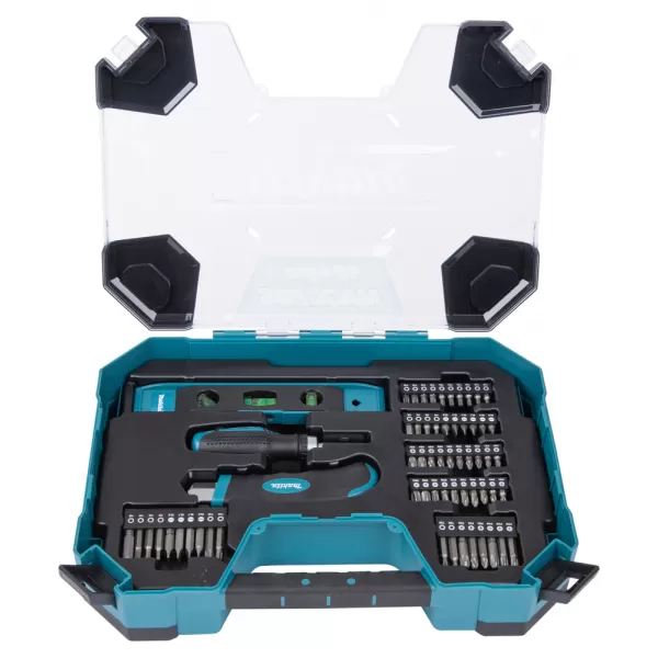 Sada vrtáků a příslušenství 104 ks v plastovém kufru Makita E-22604