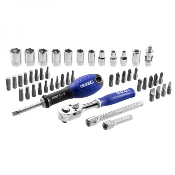 48dílná sada 1/4" hlavic v kompaktním boxu TONA Expert E030729