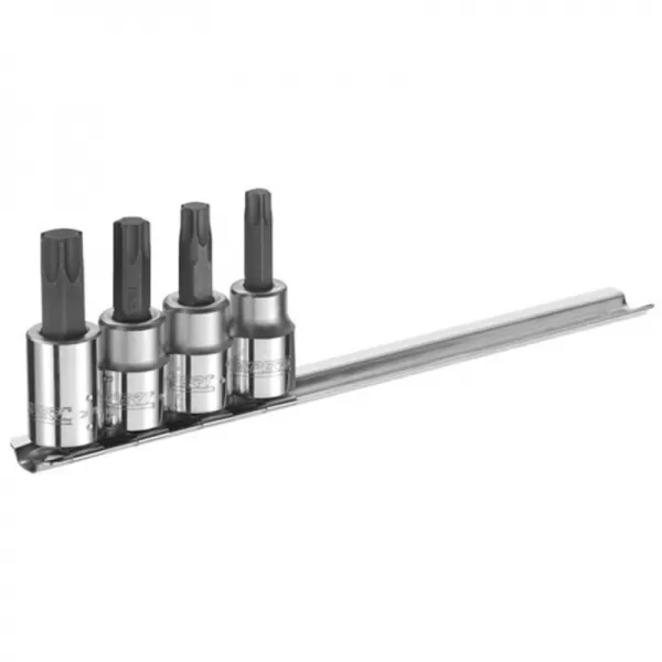 3/8" Sada zástrčných TORX hlavic na liště, 4dílná TONA Expert