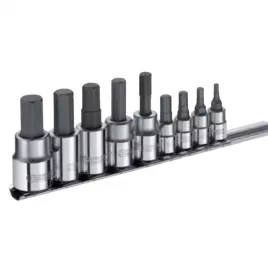 9dílná sada 1/4" a 3/8" zástrčných 6hranných hlavic TONA Expert E034802T