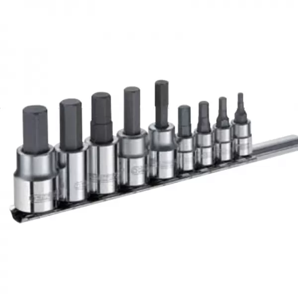 9dílná sada 1/4" a 3/8" zástrčných 6hranných hlavic TONA Expert E034802T