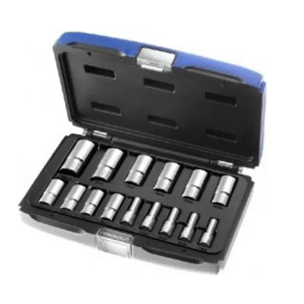 15dílná sada 6hranných prodloužených 3/8" hlavic 7-22 mm TONA Expert E031804T
