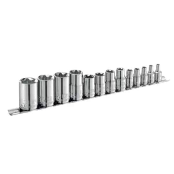 13dílná sada nástrčných hlavic 1/4"-3/8"-1/2" Torx TONA Expert E034801T