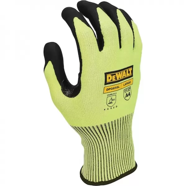 Hi-Vis rukavice s ochranou proti proříznutí DeWALT DPG855M