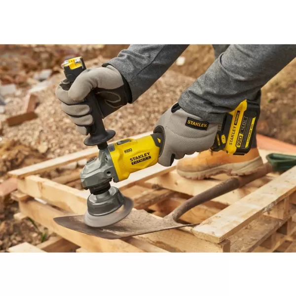 Aku úhlová bruska 125 mm 18V/1x4,0Ah STANLEY FATMAX V20 SFMCG710M1T