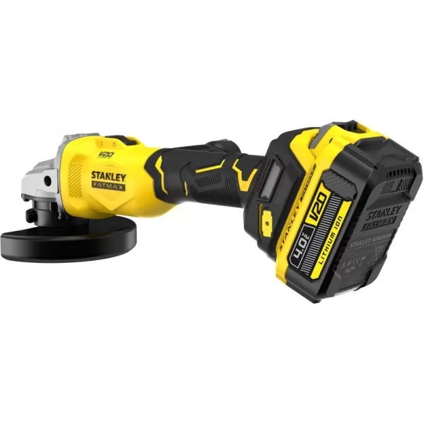 Aku úhlová bruska 125 mm 18V/1x4,0Ah STANLEY FATMAX V20 SFMCG710M1T