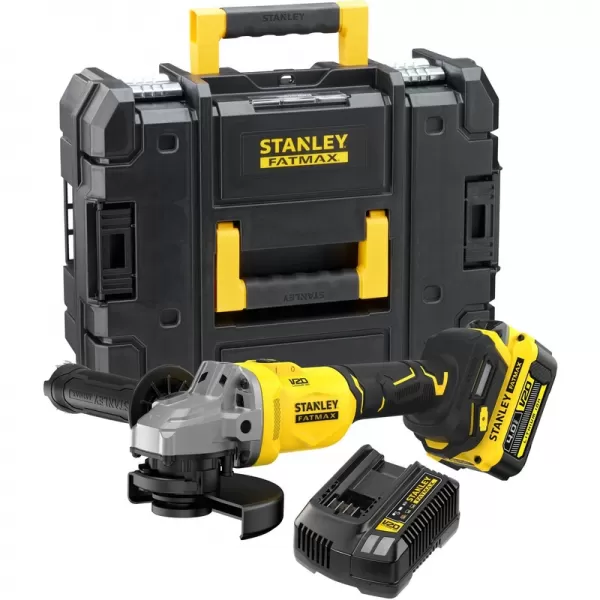 Aku úhlová bruska 125 mm 18V/1x4,0Ah STANLEY FATMAX V20 SFMCG710M1T