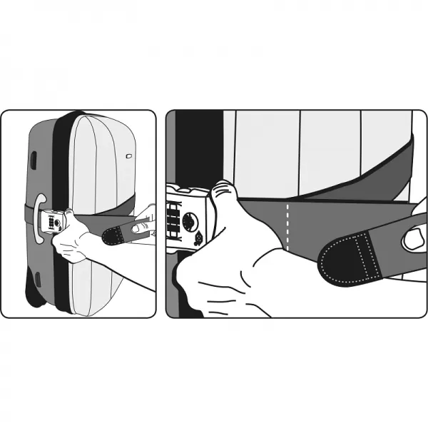 Popruh na zavazadla TSA s trojmístným kódem 2m x 5cm EXTOL PREMIUM 8857312