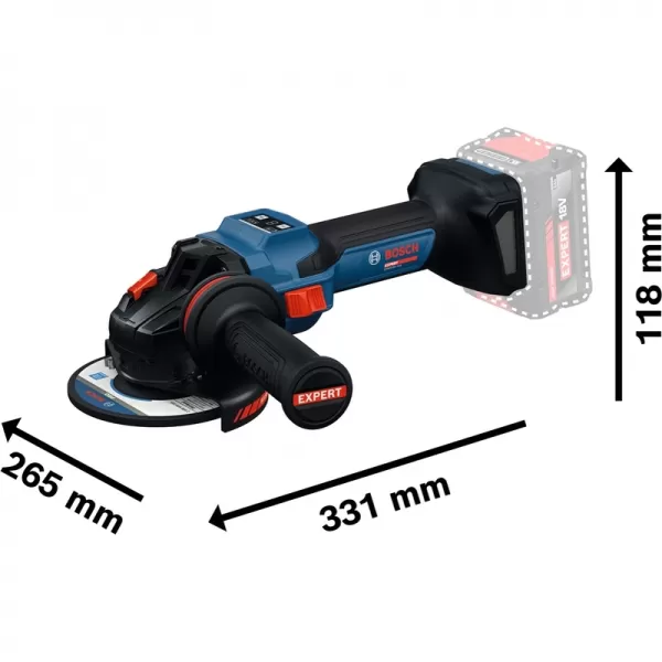 Aku úhlová bruska s X-LOCK 18V 2x8,0Ah Bosch EXPERT EXWX18V-15S