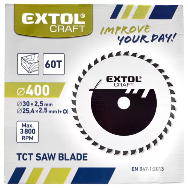 Kotouč pilový s SK plátky 400x2,5x30mm 60T EXTOL CRAFT 19122