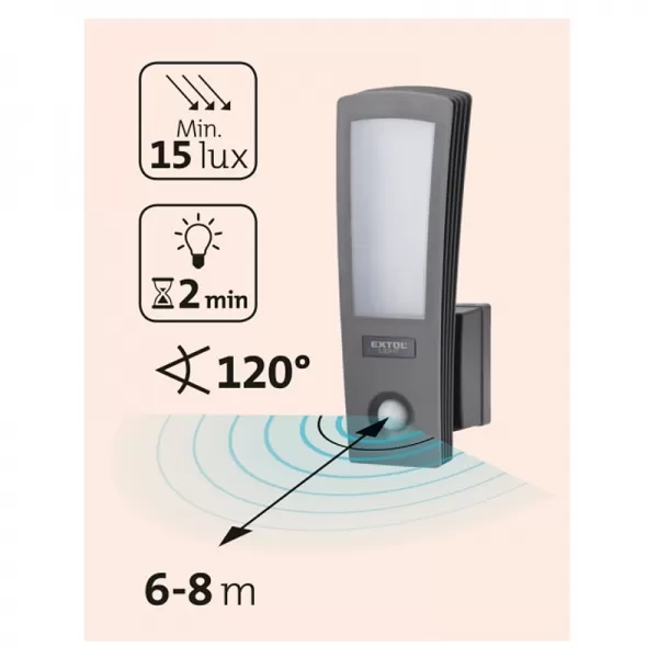 Světlo LED domovní s pohybovým čidlem 700lm EXTOL LIGHT 43219
