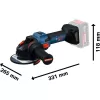 Aku úhlová bruska 18V 2x8,0Ah Bosch EXPERT EXWS18V-15S