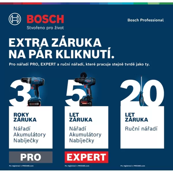 Prodloužená záruka na 5 LET Bosch EXPERT