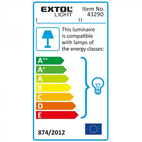 Světlo závěsné se svorkou pro žárovku E27 EXTOL PREMIUM 43290