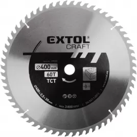 Kotouč pilový s SK plátky 400x2,5x30mm 60T EXTOL CRAFT 19122