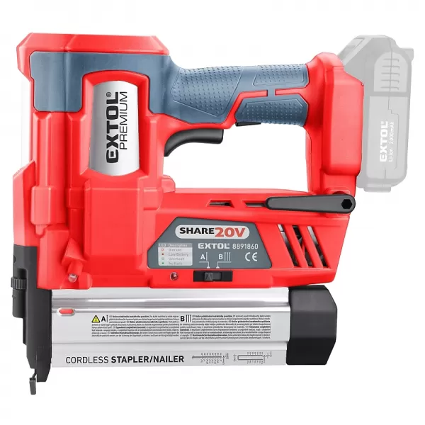 Aku hřebíkovačka / sponkovačka 20V bez aku Extol Premium 8891861