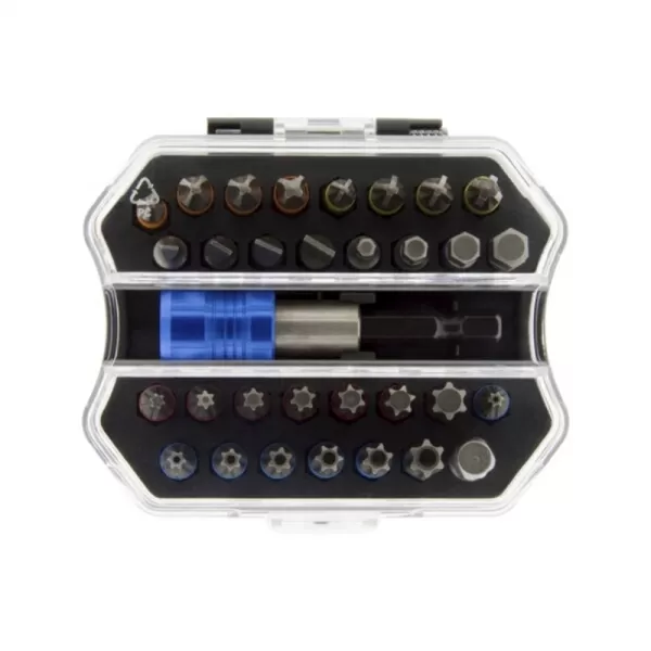 32dílná sada bitů OREN (30 bitů (PH + PZD + TX + RESISTORX + HEX + ploché) + přechodka na ořech + magnetický adaptér) 99800-32A