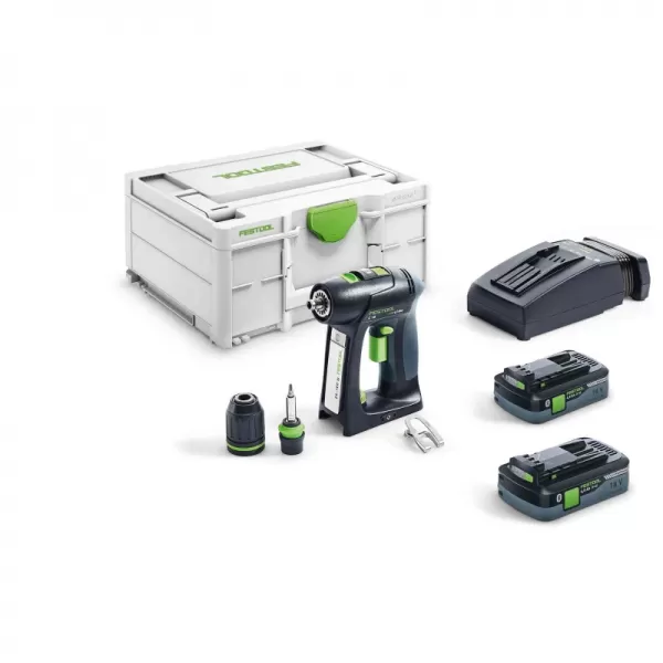 Aku vrtací šroubovák 18V 2x4,0Ah FESTOOL C 18 HPC 4,0 I Plus 576435
