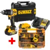 Aku příklepová vrtačka 18V 2x5,0Ah DeWALT DCD805P2T+85dílná sada vrtáků a bitů DT70763