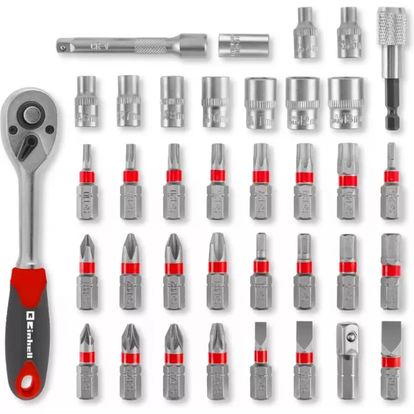 Sada bitů s ráčnou L-CASE Box 37 ks Einhell 49109022
