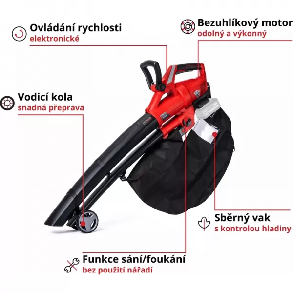 Aku vysavač listí 36V/bez aku GE-CL 36 Li E-Solo Einhell 3433600