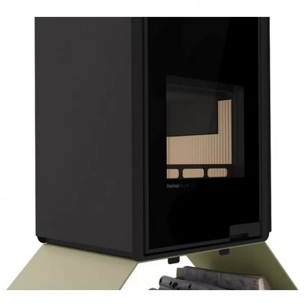 Krbová kamna FLAMINGO DELUXE SENAI, olivová Flamingo HSF42-036