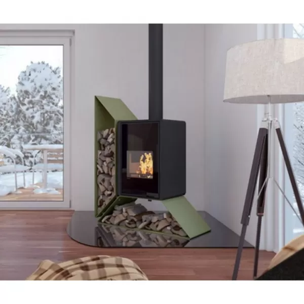 Krbová kamna FLAMINGO DELUXE KAMPA levá, olivová Flamingo HSF42-011