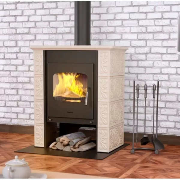 Kachlová kamna FLAMINGO BALI, kachle krémová Flamingo HSF44-004