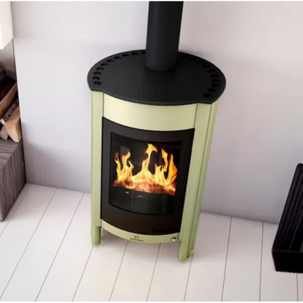 Krbová kamna MASTERFLAMME Medie I, olivová Flamingo HSF41-009