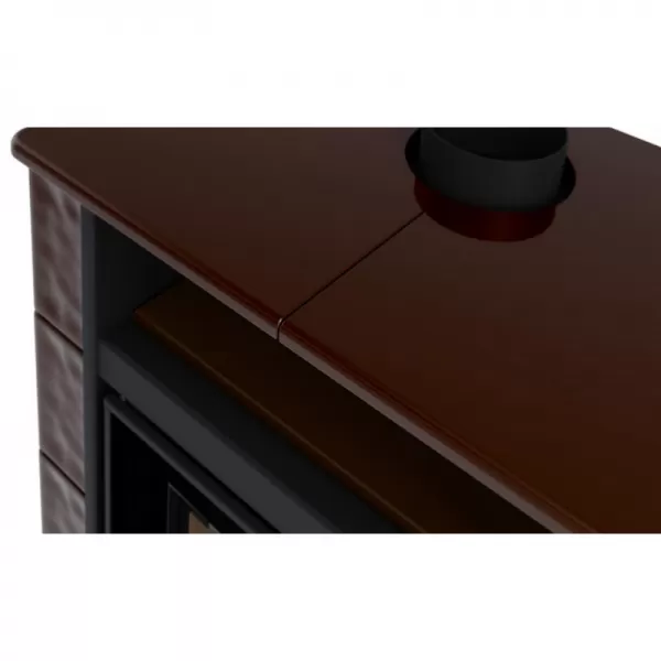 Kachlová kamna AQUAFLAM VARIO PERU 11/5kW, kachle hnědá, elektronická regulace Flamingo HSF34-122