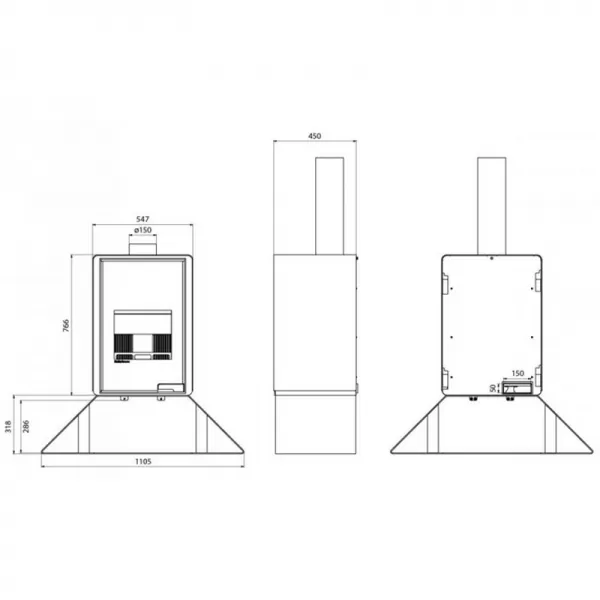 Krbová kamna FLAMINGO DELUXE SENAI, hnědá - sametová Flamingo HSF42-034
