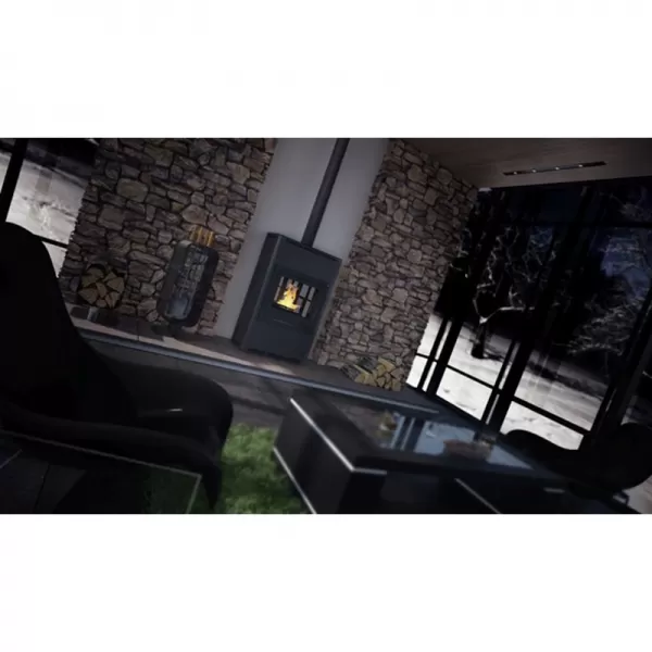 Krbová kamna AQUAFLAM 25 s výměníkem - černá, automatická regulace Flamingo HSF29-010