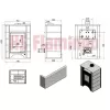 Kachlová kamna AQUAFLAM VARIO PERU 11/5kW, kachle bílá, elektronická regulace Flamingo HSF34-120
