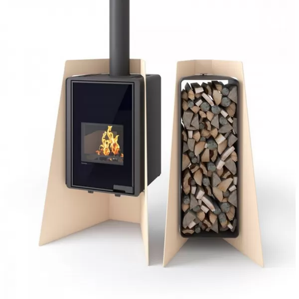 Stojan na dřevo FLAMINGO DELUXE 3, hnědá - sametová (Island) Flamingo HSF42-046